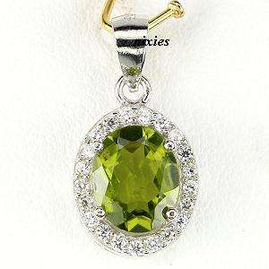 GORGEOUS GENUINE PERIDOT 925 STERLING SILVER PENDANT
