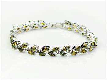 BEAUTIFUL PERIDOT CZ TENNIS BRACELET