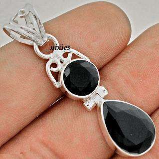 BLACK ONYX 925 STERLING SILVER PENDANT