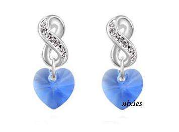 GORGEOUS TANZANITE SWAROVSKI EARRINGS