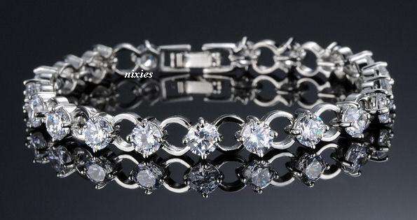 AMAZING SIMULATED DIAMOND TENNIS BRACELET