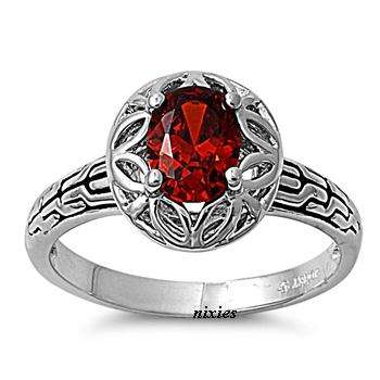 BEAUTIFUL GARNET CZ RING - SIZE 5(L)