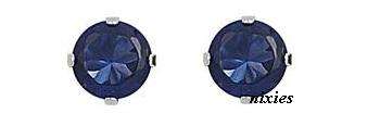 GORGEOUS 4mm SAPPHIRE 925 SS EARRING STUDS