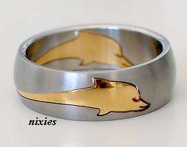 ELEGANT STAINLESS STEEL GENTS RING - SIZE 10(U)