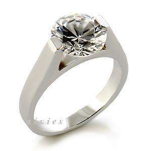 HUGE 5.5Ct AAA GRADE SIMULATED DIAMOND RING - SIZE 8