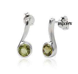 GORGEOUS PERIDOT EARRINGS - 92.5% THAI STERLING SILVER