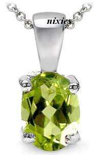 SPARKLING NATURAL PERIDOT SET IN STERLING SILVER