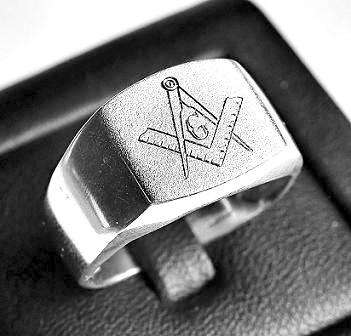 **JUST ARRIVED** SOLID 925 STERLING SILVER MASONIC RING - SIZE 11(W)