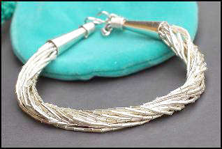 ELEGANT 925 STERLING SILVER MULTI-STRING BRACELET