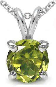 CHARMING ROUND PERIDOT PENDANT