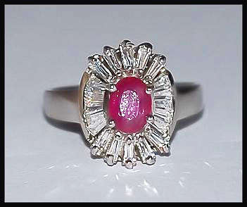 EXQUISITE REAL RUBY IN STERLING SILVER - SIZE 8(Q)