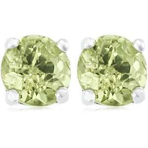ELEGANT 6mm PERIDOT STUD EARRINGS