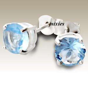 LOVELY BLUE TOPAZ CRYSTALS IN STERLING SILVER