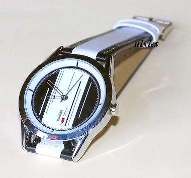 STYLISH BLACK & WHITE GENTS WATCH