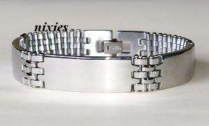 ATTRACTIVE WIDE GENTS STAINLESS STEEL BRACELET