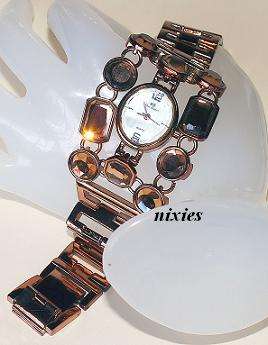 AWESOME SMOKY CRYSTAL CERAMIC WATCH