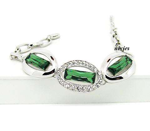 STUNNING EMERALD CRYSTAL BRACELET