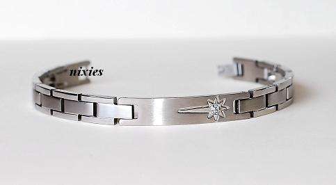 ELEGANT 8MM STAINLESS STEEL BRACELET WITH CUBIC ZIRCONIA