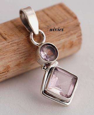 BEAUTIFUL SOFT PINK TOPAZ SOLID SILVER PENDANT
