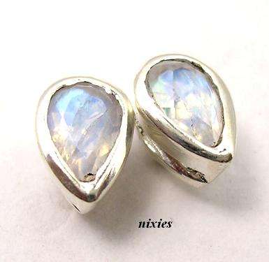GENUINE MOONSTONE STUD EARRINGS
