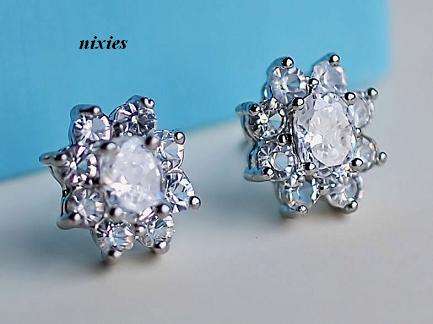AWESOME WHITE SAPPHIRE EARRINGS