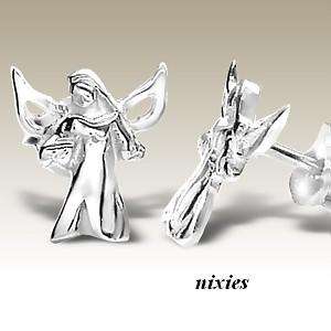 ADORABLE ANGEL EAR STUDS IN 925 STERLING SILVER