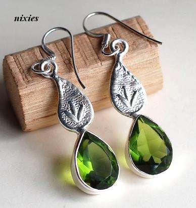 CHARMING PERIDOT QUARTZ IN 925 STERLING SILVER