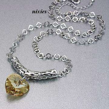 ELEGANT CHAMPAGNE AUSTRIAN CRYSTAL NECKLACE
