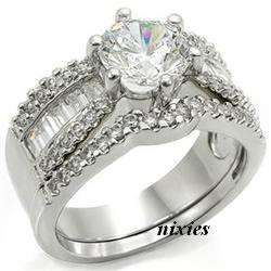 DAZZLING CHUNKY 2 PIECE WEDDING SET - SIZE 7(O)