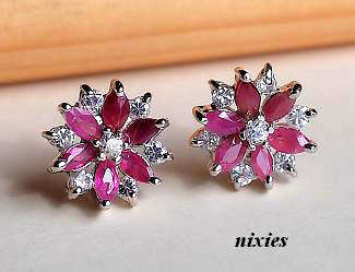 AWESOME GENUINE RUBIES IN PURE 925 STERLING SILVER