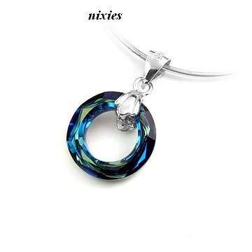 DAZZLING RAINBOW MYSTIC TOPAZ SWAROVSKI COSMIC PENDANT