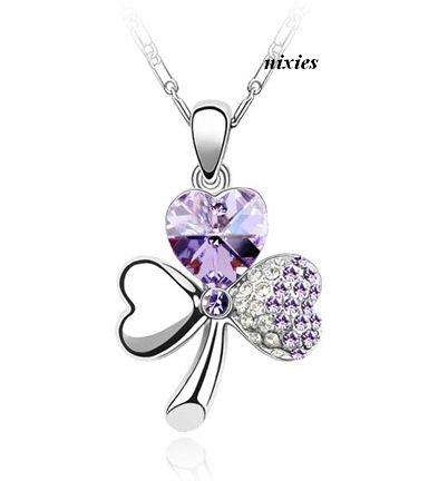 "ONLY ONE" DAZZLING AMETHYST SWAROVSKI NECKLACE