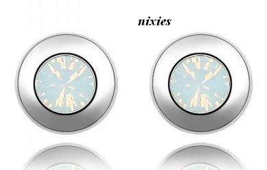 GORGEOUS DAINTY MILKY TOPAZ SWAROVSKI EARRING STUDS