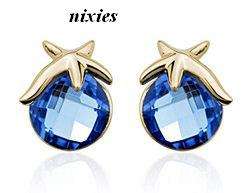 GORGEOUS TANZANITE SWAROVSKI STUDS