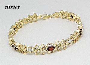 **JUST ARRIVED** XQUISITE GENUINE GARNET & DIAMOND BRACELET