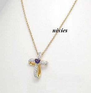 EXTRAORDINARY GENUINE AMETHYST & DIAMOND NECKLACE