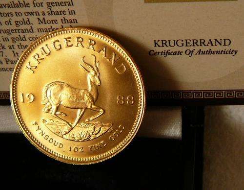 @@@ KRUGERRAND FULL 1 oz GOLD BULLION ## ONE OUNCE in blue SA Mint box plus CERTIFICATE #