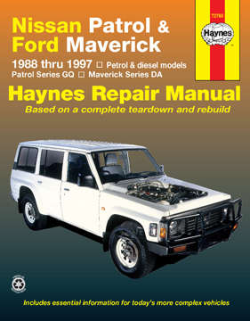 Haynes 72760 Nissan Patrol and Ford Maverick 1988 - 1997