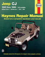Haynes 50020 Jeep CJ (1949-1986) Haynes Repair Manual Petrol
