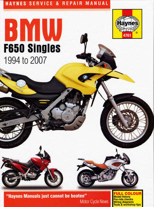 Haynes  4761 BMW F650 Singles (1994-2007) Service & Repair Manual