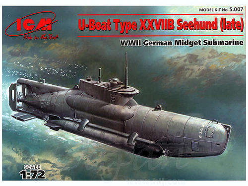 ICM S.007 U-Boat Type XXVIIB Seehund (late) WW2 German submarine