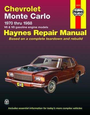 Haynes 24055 Chevrolet Monte Carlo 1970 to 1988 Repair Manual