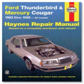 Haynes 36082 Ford Thunderbird and Marcury Cougar 1983 to 1988 Repair Manual