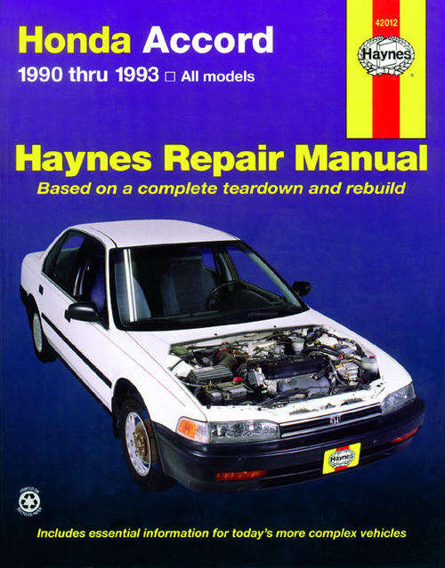 Haynes 42012 Honda Accord 1990 to 1993 Repair Manual