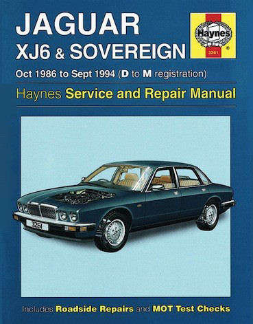 Haynes 3261 Jaguar XJ6 and Sovereign 1986 to 1994 Repair Manual