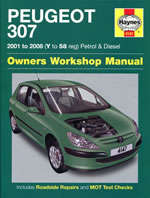 Haynes 4147 Peugeot 307 2001 to 2008 Repair Manual