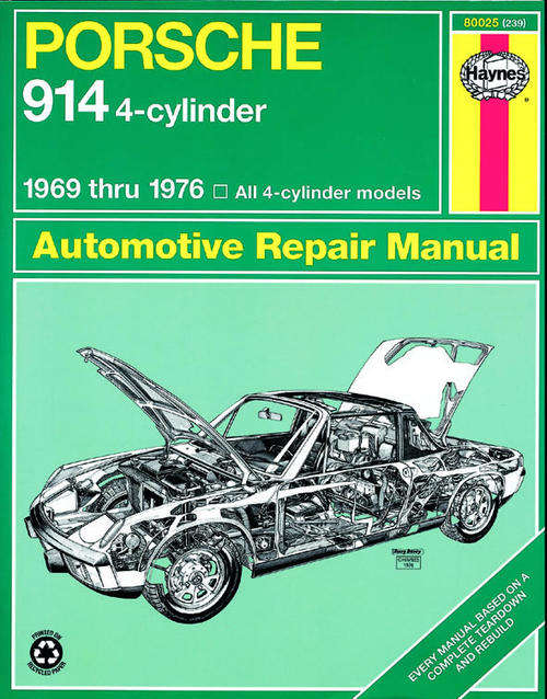 Haynes 80025 Porsche 914 4-Cylinder 1969 to 1976 Repair Manual