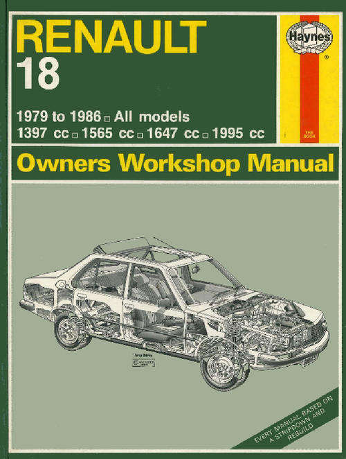 Haynes 0598 Renault 18 1979 to 1986 Repair Manual