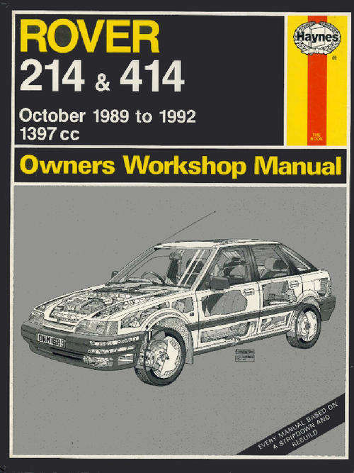 Haynes 1689 Rover 214 and 414 1989 to 1992 Repair Manual