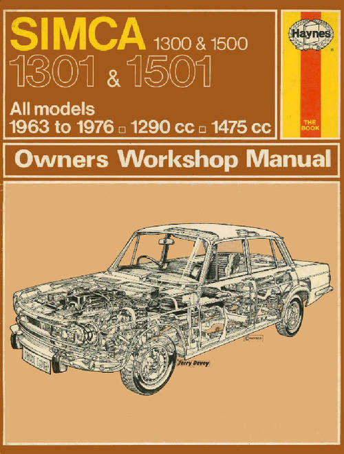 Haynes 0199 Simca 1300 and 1500 1963 to 1976 Repair Manual